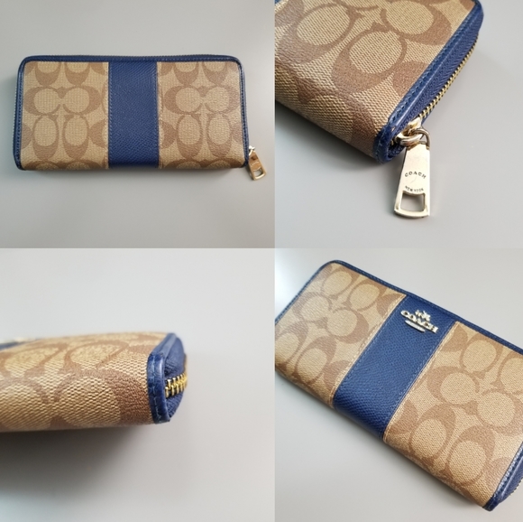 COACH Beautiful Large Zippy compact Wallet Signature - Picture 14 of 16